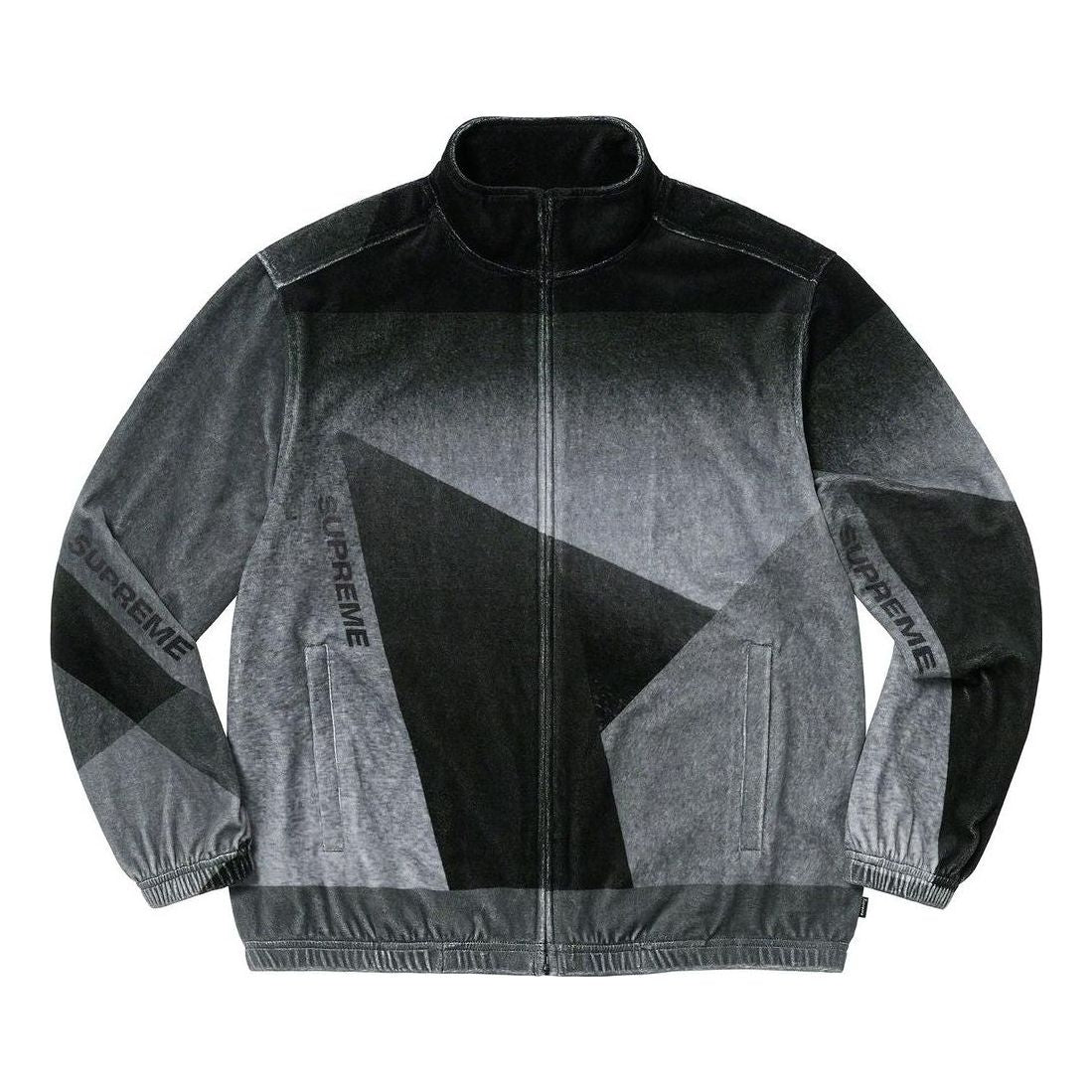 Sweatshirt Supreme Geo Velour Track Jacket Sort | SUP-SS23-146, 0