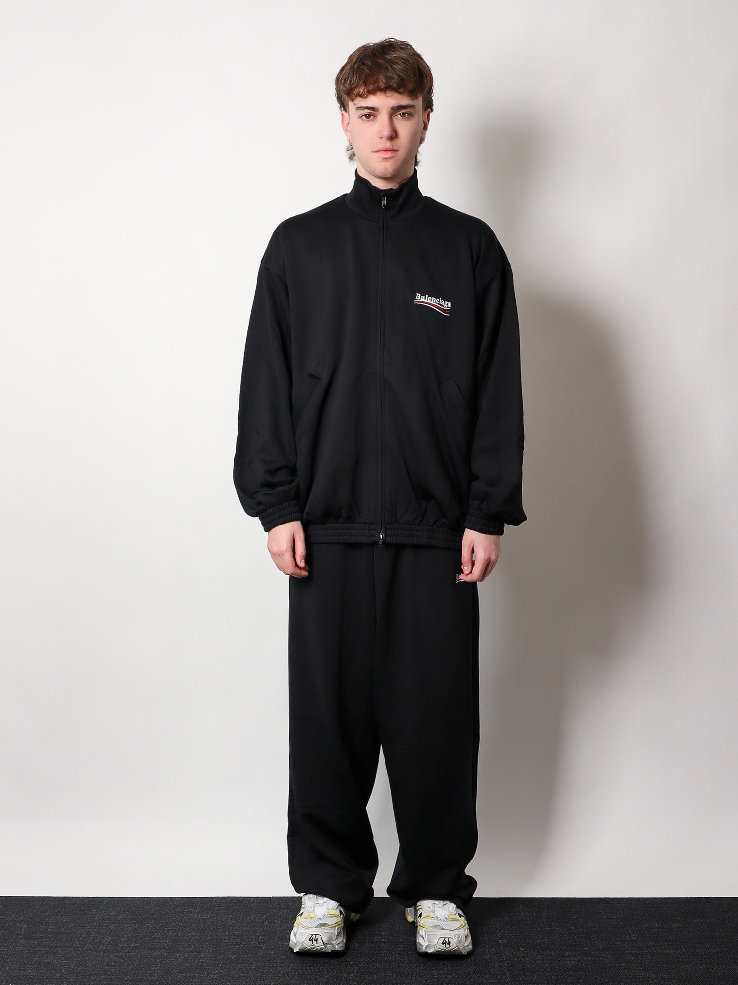 Joggingbukser Balenciaga Balenciaga Wide-Leg Track Pants Sort | 818517TRVE21089, 1