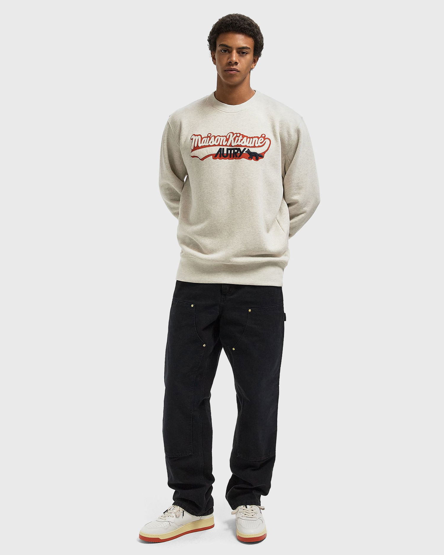 Sweatshirt Autry Autry Action Shoes x Maison Kitsuné Sweatshirt Grå | SWPXMK1M, 1
