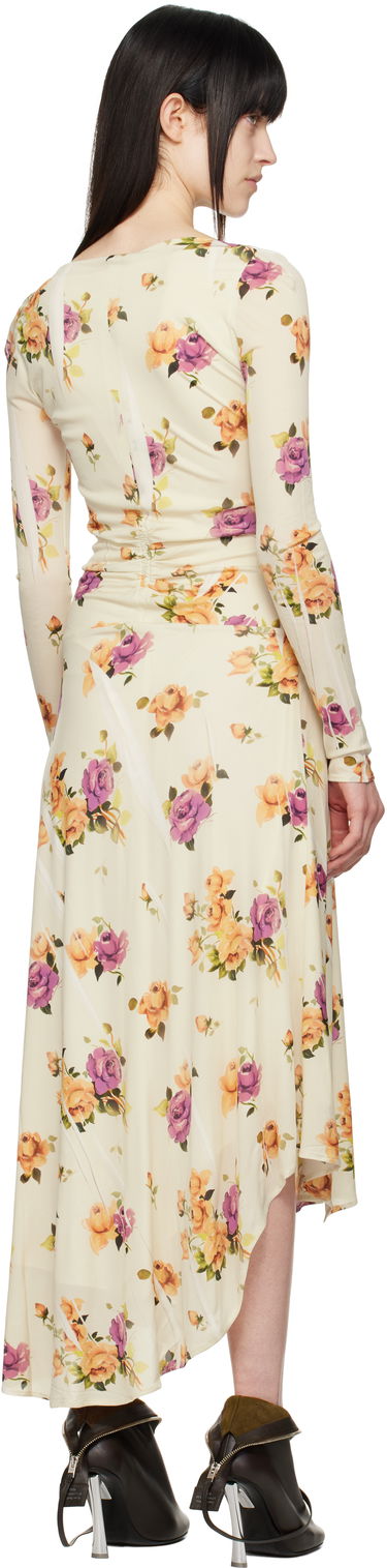 Kjole Acne Studios Acne Studios Floral Midi Dress Beige | A20810-, 2