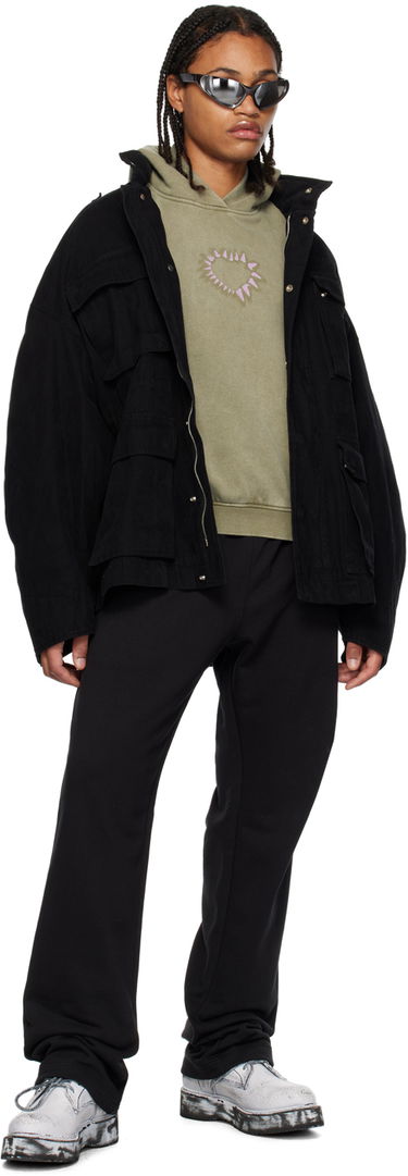 Sweatshirt We11done Printed Hoodie Grøn | WD-TH3-23-806-U-KK, 3