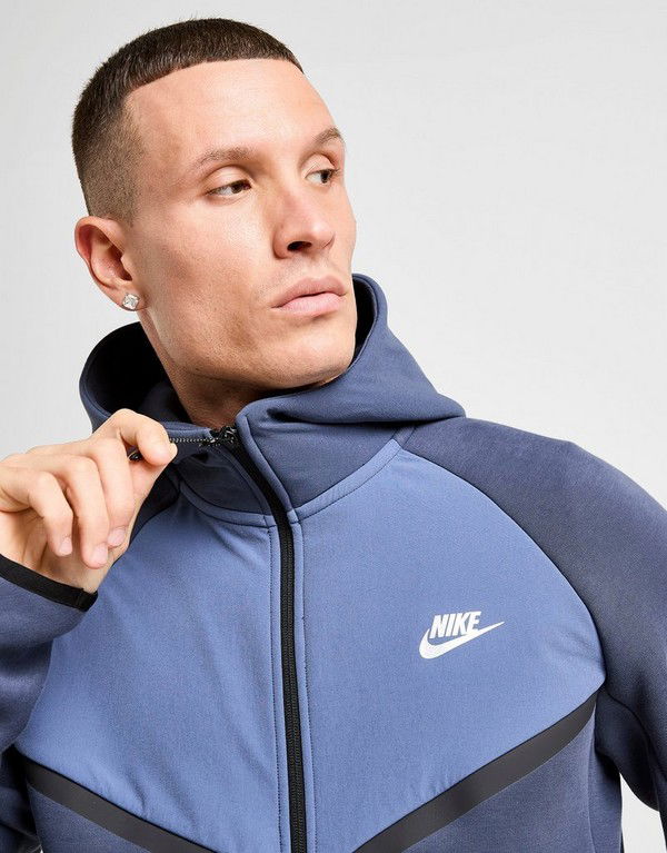 Sweatshirt Nike Tch Mix Wr Full-Zip Hoodie Mørkeblå | IH4302-437, 1