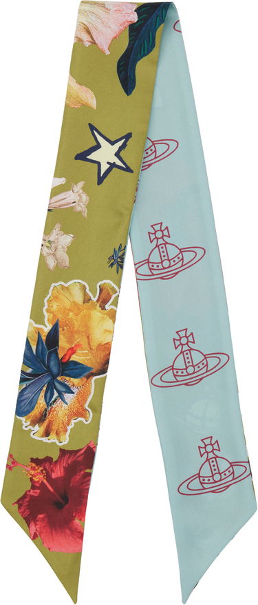 Tørklæde Vivienne Westwood Floral Print Scarf Blå | 8103014Y-W00YZ-, 1