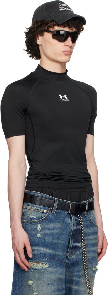 T-shirt Balenciaga Under Armour Edition Mock Neck T-Shirt Sort | 816222TRVY3, 1