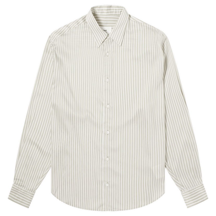 Skjorte AMI Boxy Stripe Grå | USH126-VI0015-1931