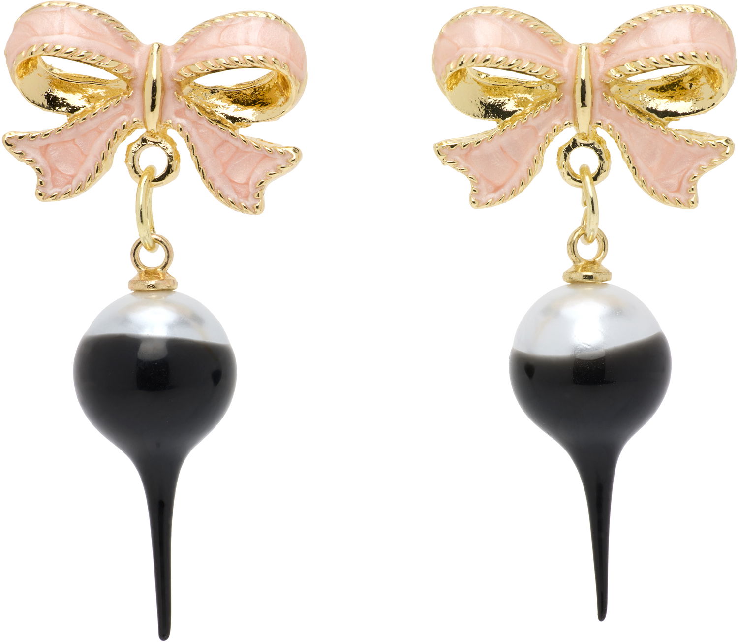 Øreringe Ottolinger Ottolinger Bow Pearl Drop Earrings Lyserød | 2225150499, 0
