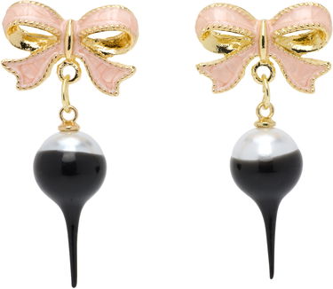 Øreringe Ottolinger Ottolinger Bow Pearl Drop Earrings Lyserød | 2225150499, 0