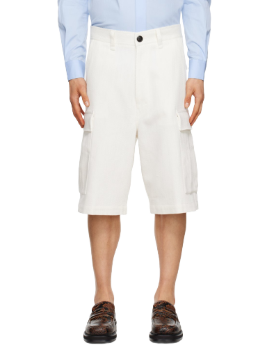 Shorts AMI Cargo Pocket Shorts Hvid | HSO400.CO0011