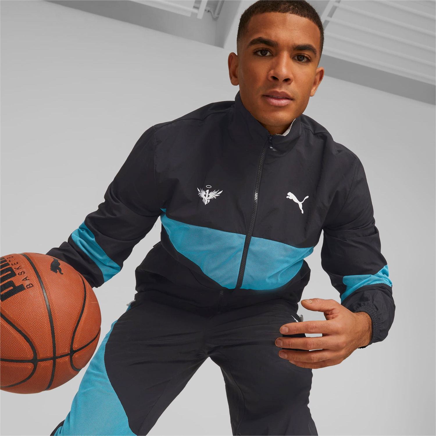 Jakke Puma Melo Clyde Basketball Jacket Sort | 537997_01, 0