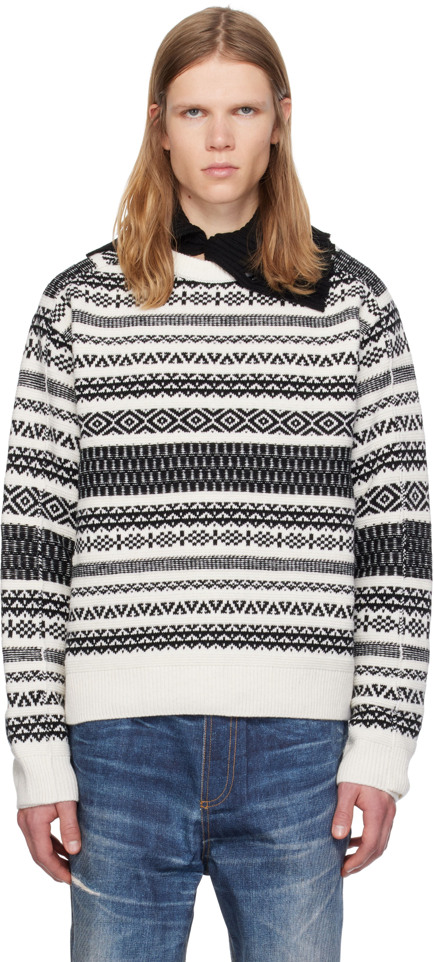 Sweater Andersson Bell Nordic Crewneck Sweater Hvid | atb1162m, 0