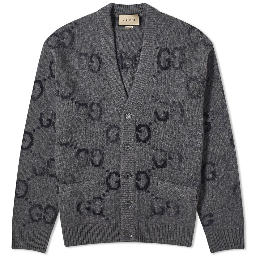 Sweater Gucci Knit Cardigan Grå | 770507-XKDSJ-1128