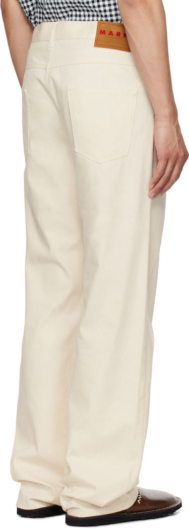 Bukser Marni Marni Wide-Leg Denim Jeans Beige | PUJU0021A0 UTC476, 2