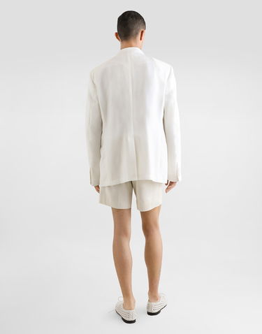 Jakke Dolce & Gabbana Dolce & Gabbana Single-Breasted Linen Jacket Hvid | G2QS6TFU4MCW0111, 2