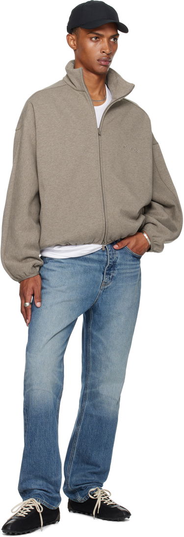 Jakke Fear of God Fear of God ESSENTIALS Modern Fit Fleece Track Jacket Grå | 202SP256893F, 3