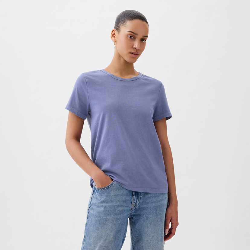 T-shirt GAP Crewneck Tee Larkspur Lilla | 795346-85
