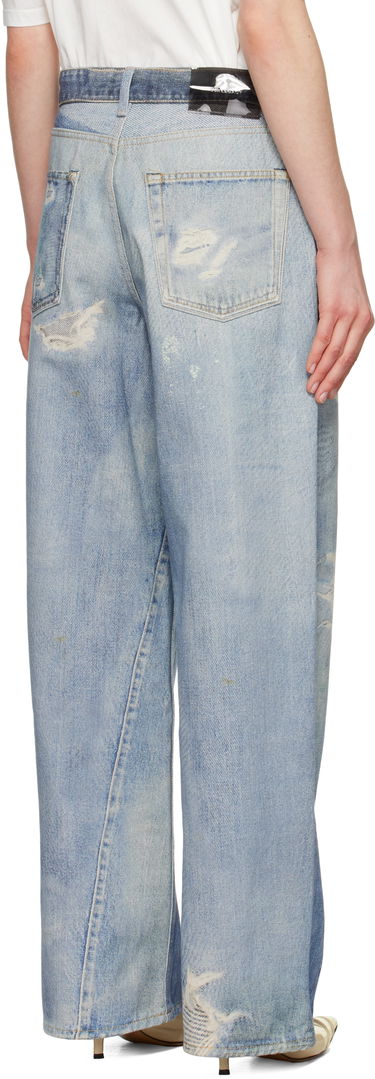 Jeans OUR LEGACY Wide Leg Distressed Jeans Blå | W4205TDD, 2