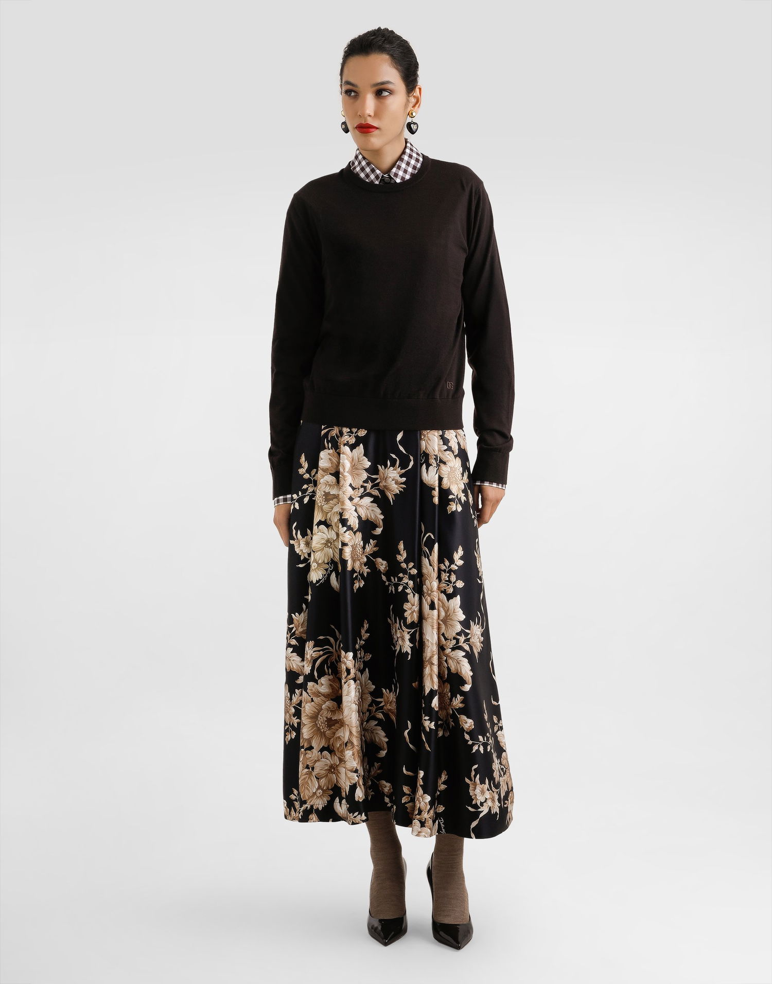 Sweater Dolce & Gabbana Dolce & Gabbana Cashmere Pullover Brun | FXXAGZJBW0PM0682, 1