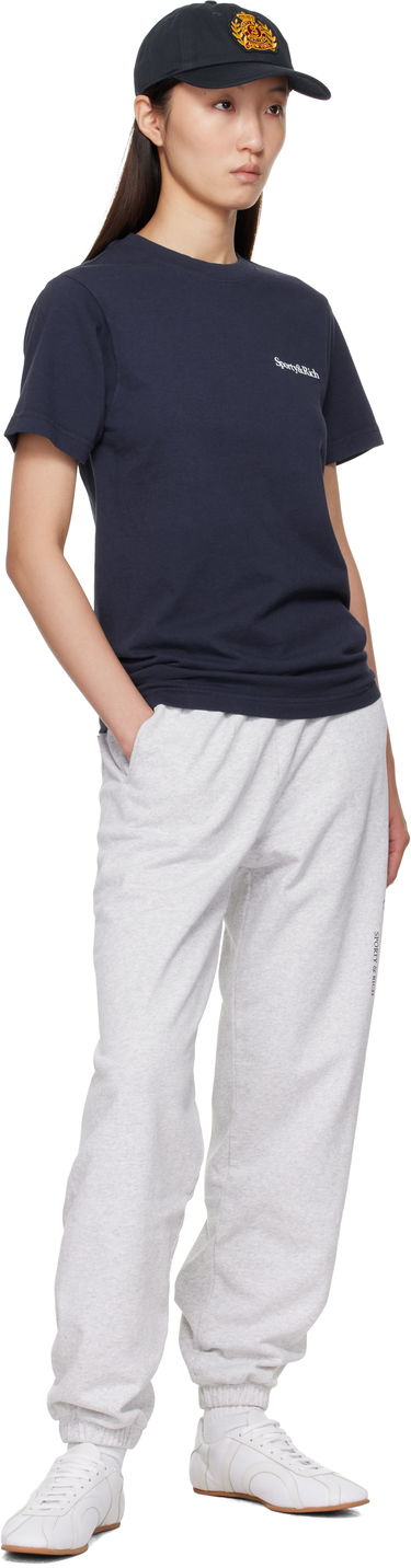 T-shirt Sporty & Rich Sporty & Rich 'Health is Wealth' Tee Mørkeblå | TO043602006BL106, 3