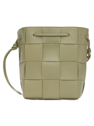 Skuldertaske Bottega Veneta Small Cassette Cross-Body Bucket Bag Grøn | 680218 VCQC4