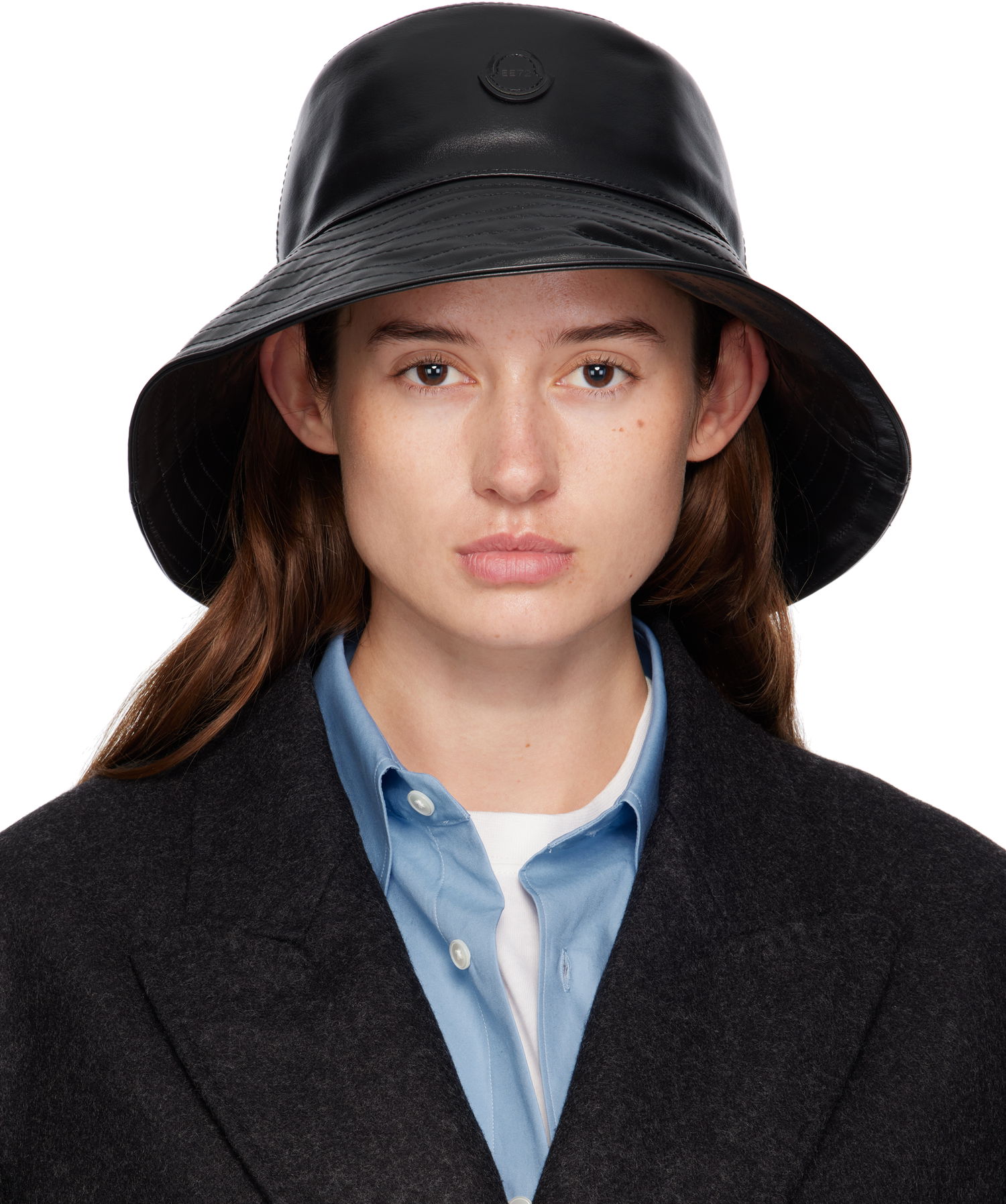 Hat Moncler Moncler Genius x EE72 Leather Bucket Hat Sort | K24033B00004M6584, 0