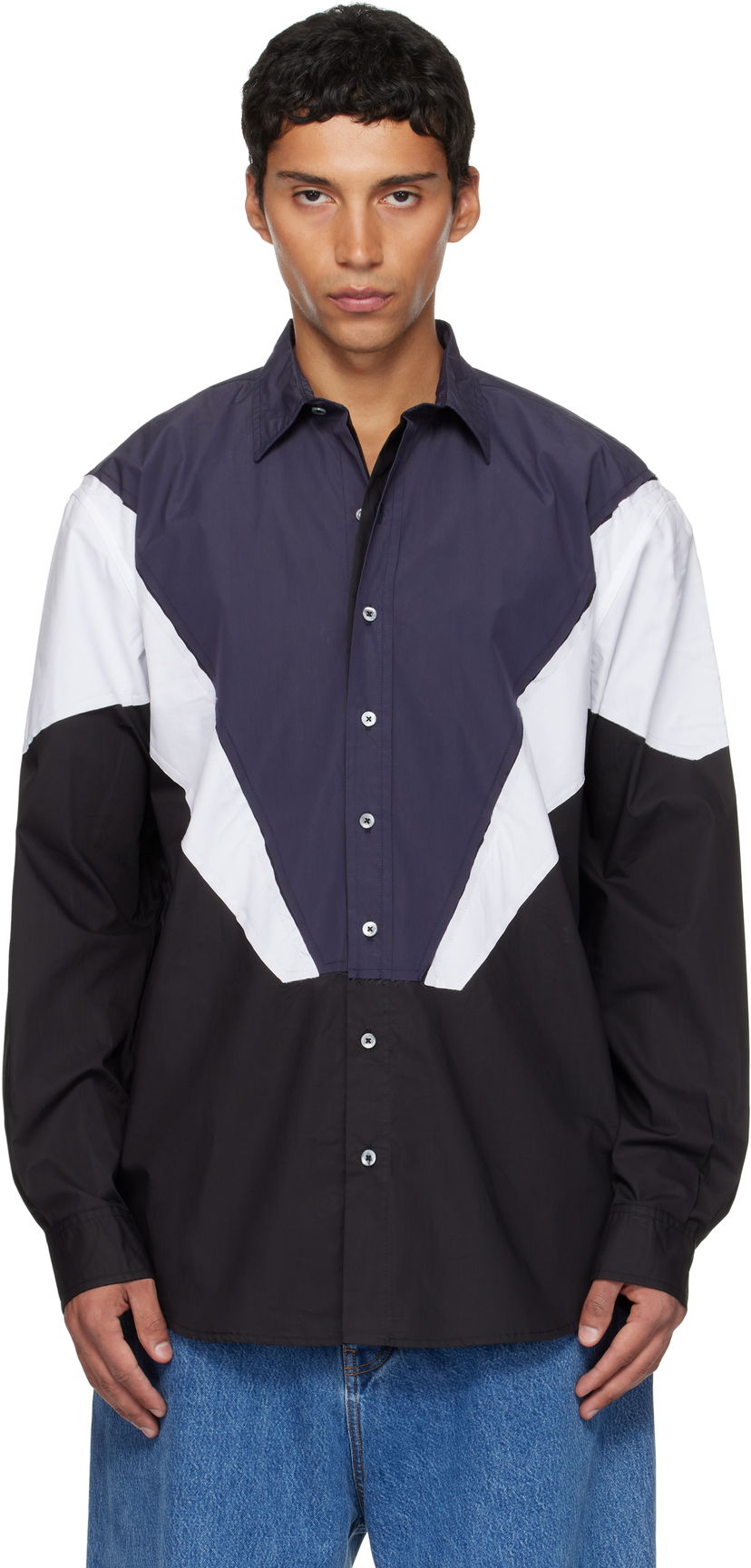 Skjorte VETEMENTS Vetements Tracksuit Panel Shirt Flerfarvet | UH76SH860BN