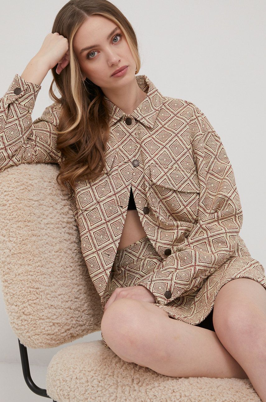 Jakke Samsoe Samsoe Monica Overshirt Beige | F22100068, 0