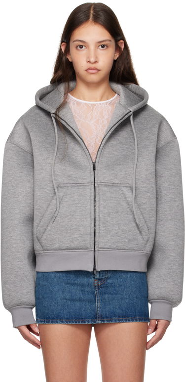 Sweatshirt WARDROBE.NYC WARDROBE.NYC Bonded Zip-Up Hoodie Grå | W1093F24BJ, 0