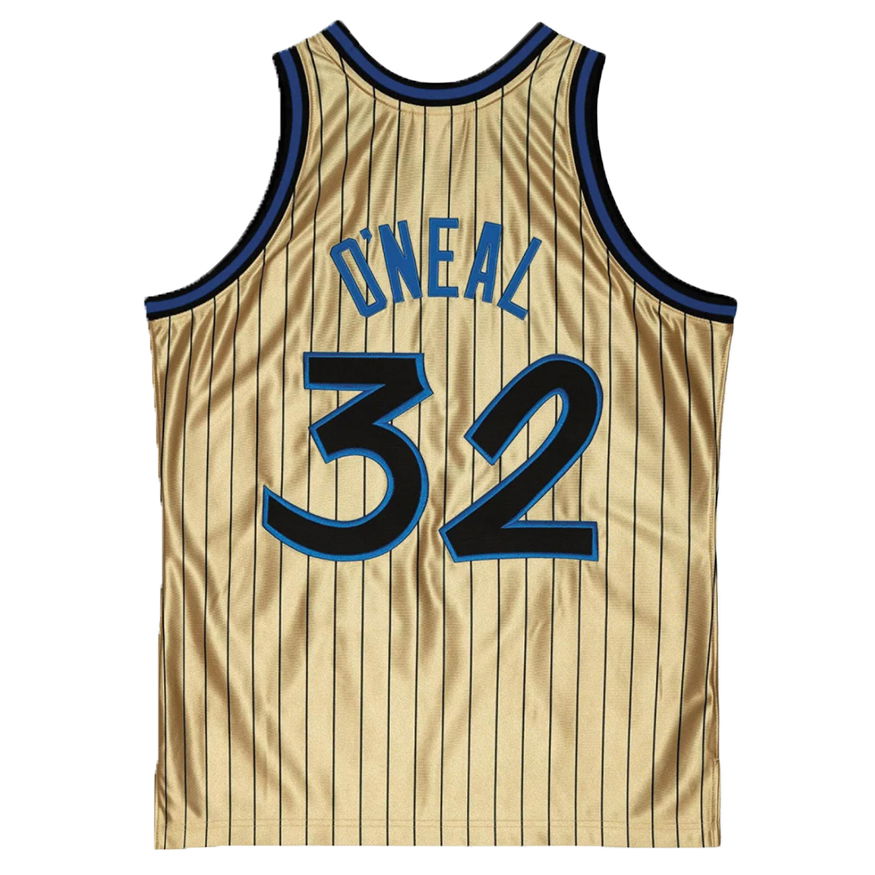 Jersey Mitchell & Ness Orlando Magic Shaquille O'Neal 75th Gold Swingman Jersey Metalisk | SMJY4398-OMA93SONGOLD, 1
