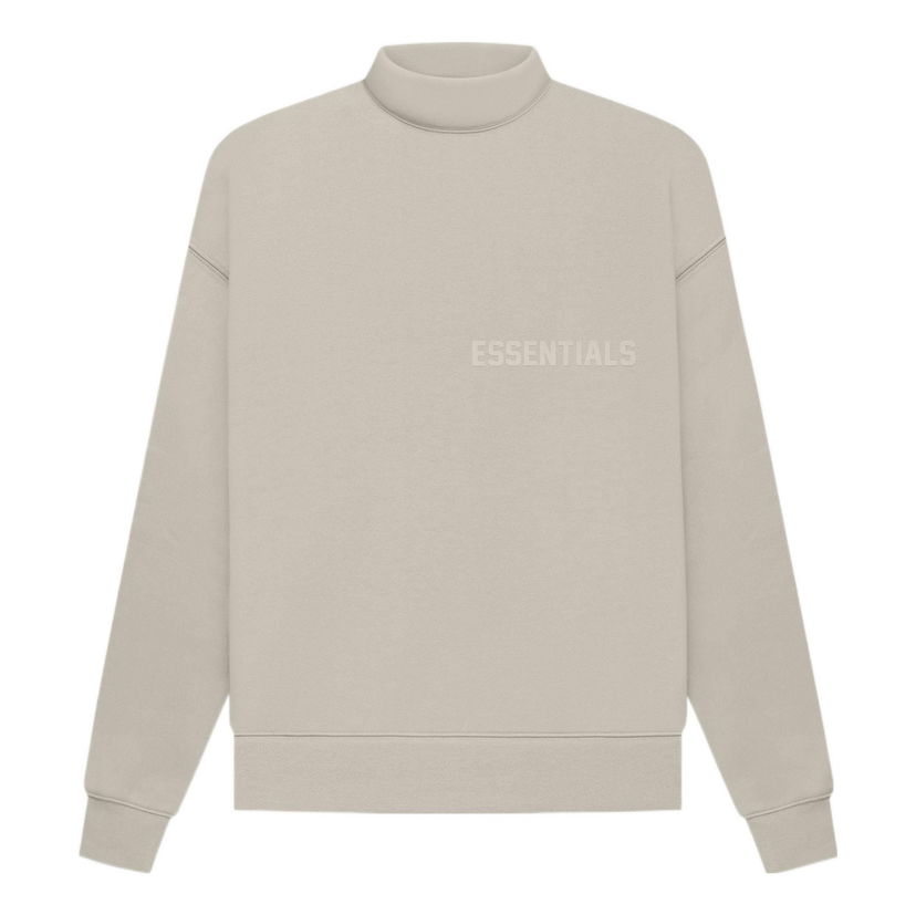 Sweater Fear of God Essentials Mockneck Sweatshirt Beige | FOG-SS22-667