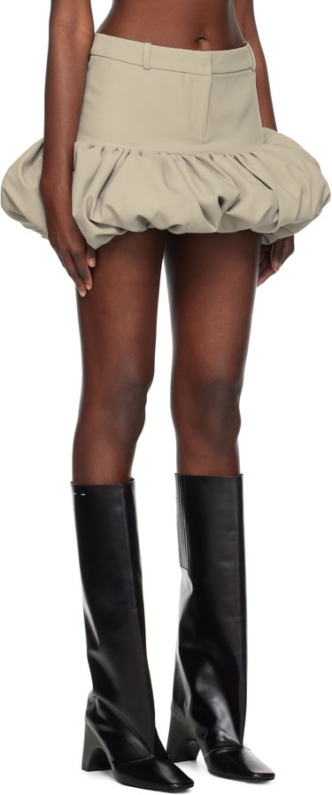 Nederdel Coperni Coperni Gathered Hem Tailored Miniskirt Beige | COPJ78F3004, 1