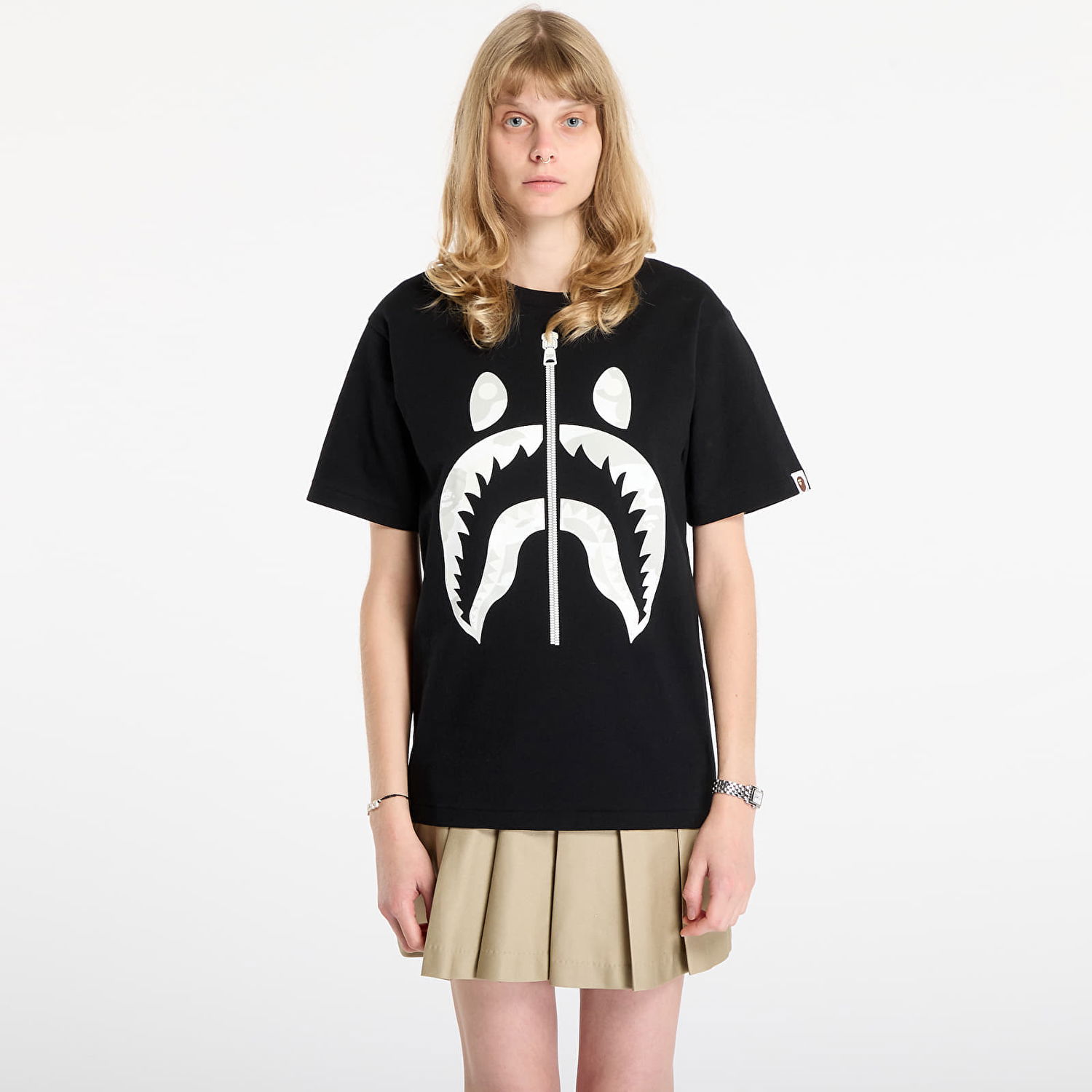 T-shirt BAPE City Camo Shark T-Shirt Sort | 001TEL801027MBLK, 1