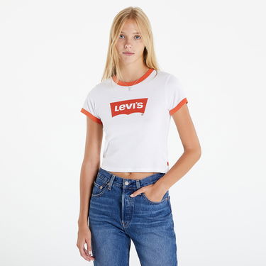 T-shirt Levi's Graphic Ringer Mini Tee Hvid | A3523-0004, 0