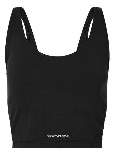 Bh Sporty & Rich Cropped Tank Bra Top Sort | TC671BK