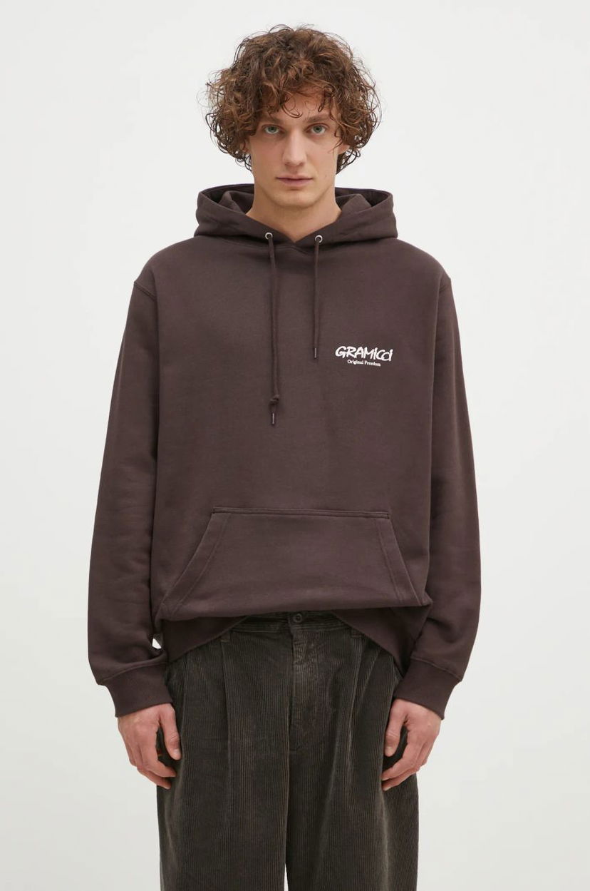 Sweatshirt GRAMICCI Original Fredm Hoded Sweatshirt Brun | G4FU.J113