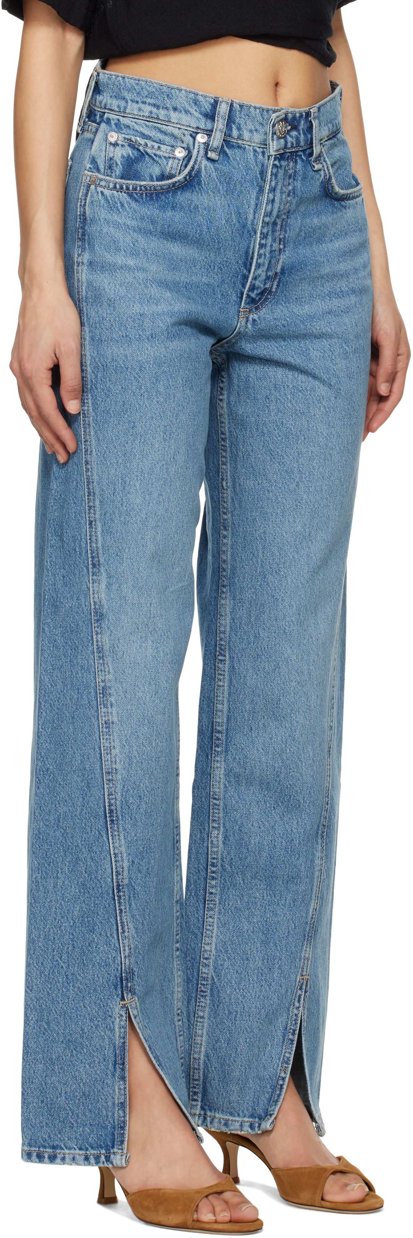 Jeans rag & bone Rag & Bone Loose Shea High-Rise Jeans Blå | WDD25S2998RGAS, 1