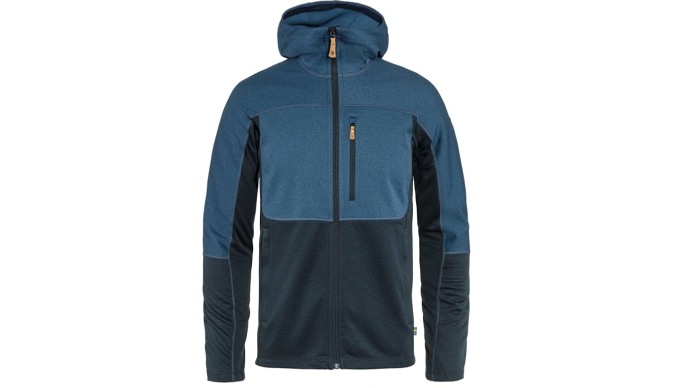 Sweatshirt FJÄLLRÄVEN Abisko Trail Fleece M Hooded Jacket Blå | F82257-534-555, 0