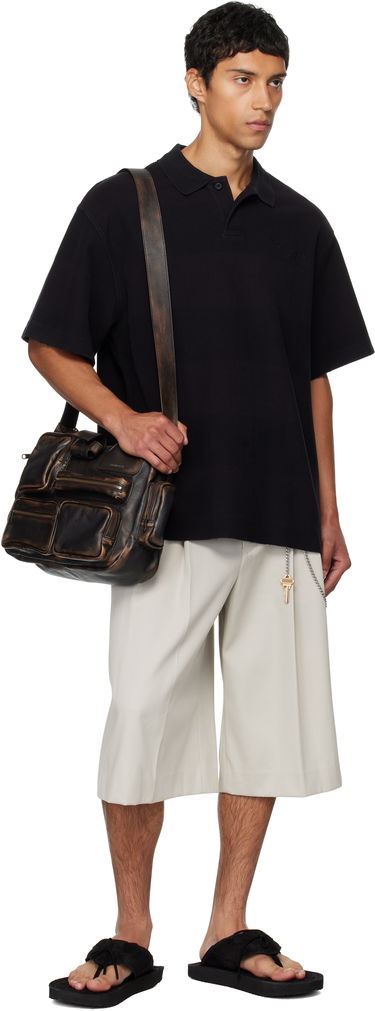 Polo skjorte Alexander Wang Alexander Wang Rib Short Sleeve Polo Sort | 6CC3251094, 3