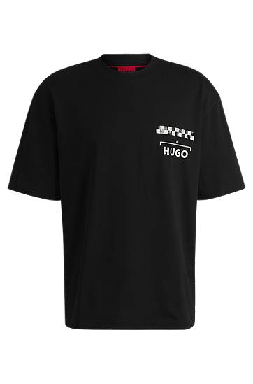 T-shirt BOSS HUGO T-Shirt with Racing Prints Sort | 50531758
