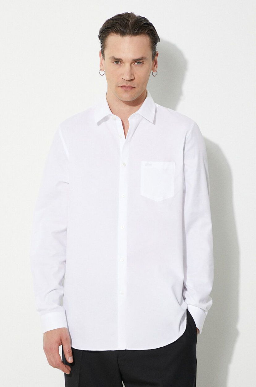 Skjorte Lacoste Lacoste Regular Fit Shirt with Classic Collar Hvid | CH8522