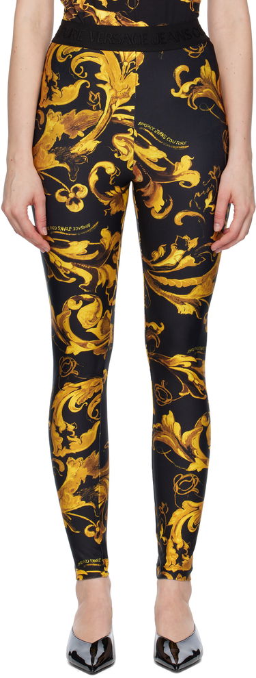 Leggings Versace Versace Jeans Couture Barocco Lycra Leggings Sort | E79HAC101_EJS501, 0