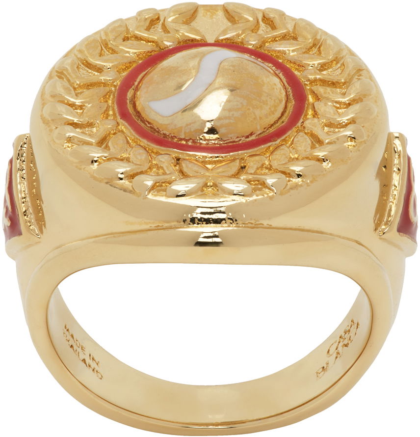 Ring Casablanca Sports Medallion Ring Beige | JW-174-01, 0