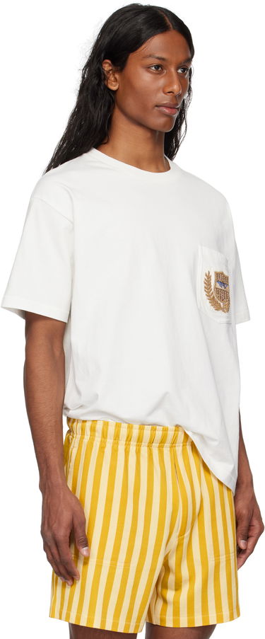 T-shirt Bode Bode Sportsman Patch Pocket T-Shirt Hvid | MRS25CS060, 1