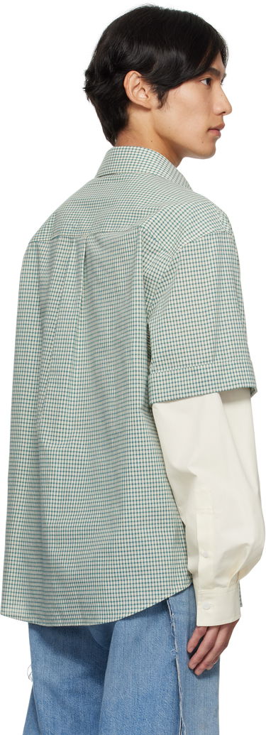Skjorte We11done We11done Detachable Sleeves Shirt Grøn | WD-SH2-25-181-M-BG, 2
