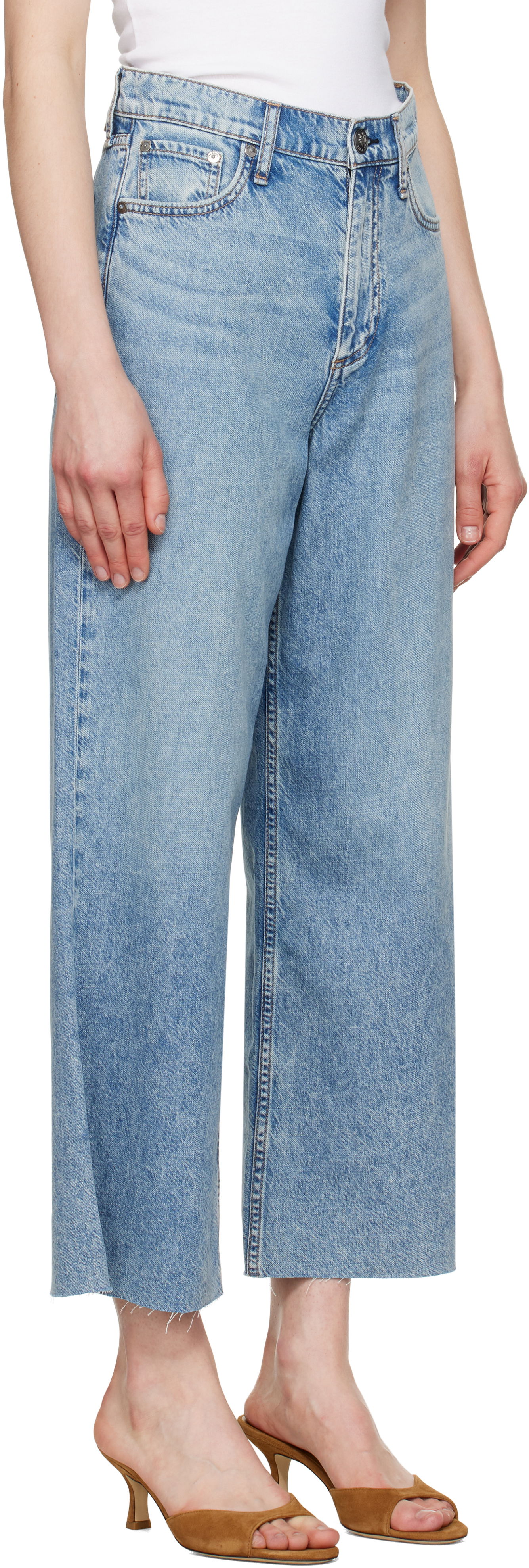 Jeans rag & bone Rag & Bone Featherweight Andi Ankle-Length Jeans Blå | WDD25S2914FWBC, 1
