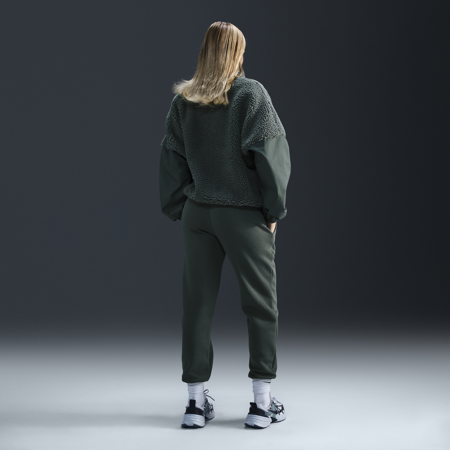 Joggingbukser Nike Sportswear Phoenix Fleece Pants Grøn | FZ7626-338, 1