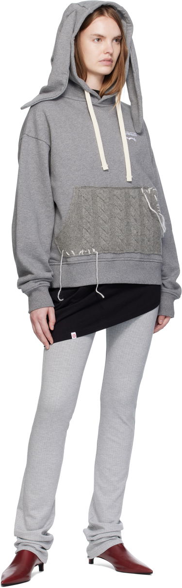 Sweatshirt Charles Jeffrey Loverboy Charles Jeffrey LOVERBOY Patch Rabbit Ears Hoodie Grå | 52081002, 3