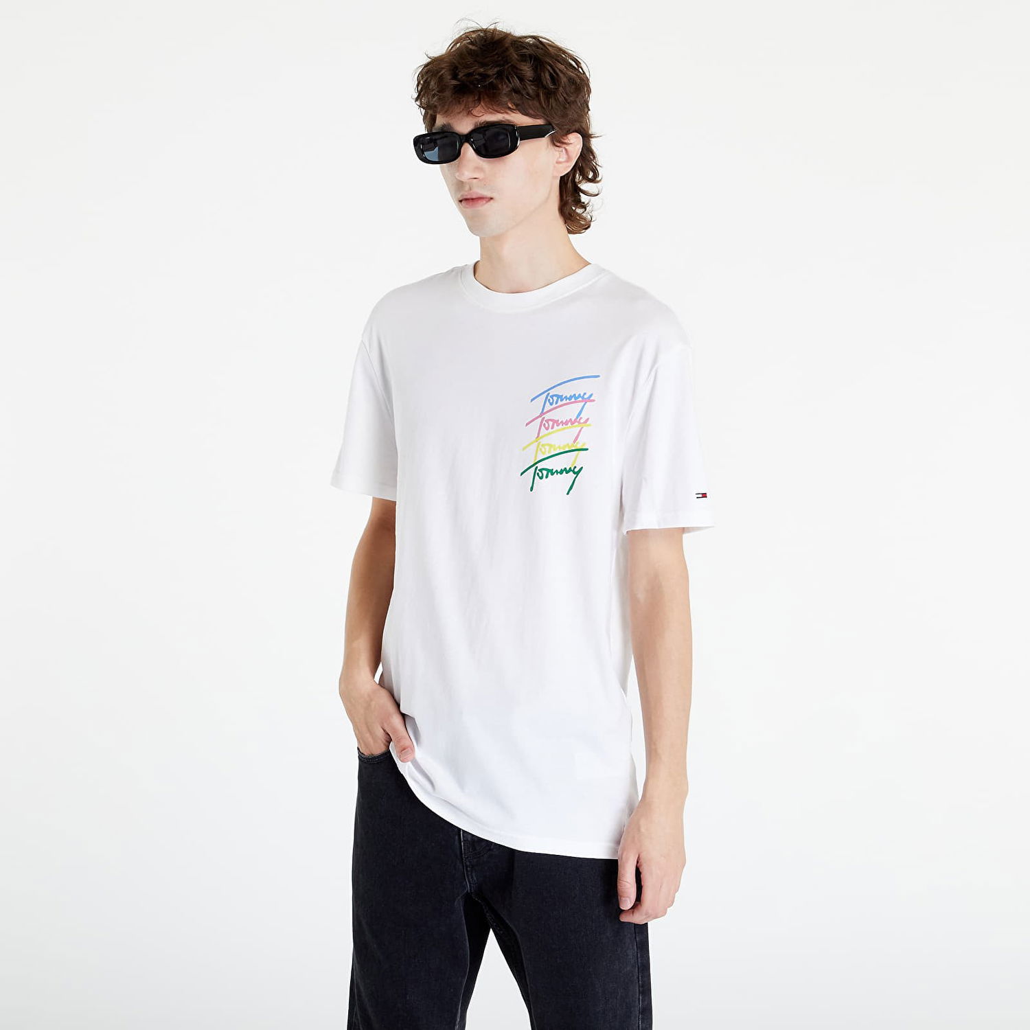 T-shirt Tommy Hilfiger Classic Back Art Hvid | DM0DM15003 YBR, 0