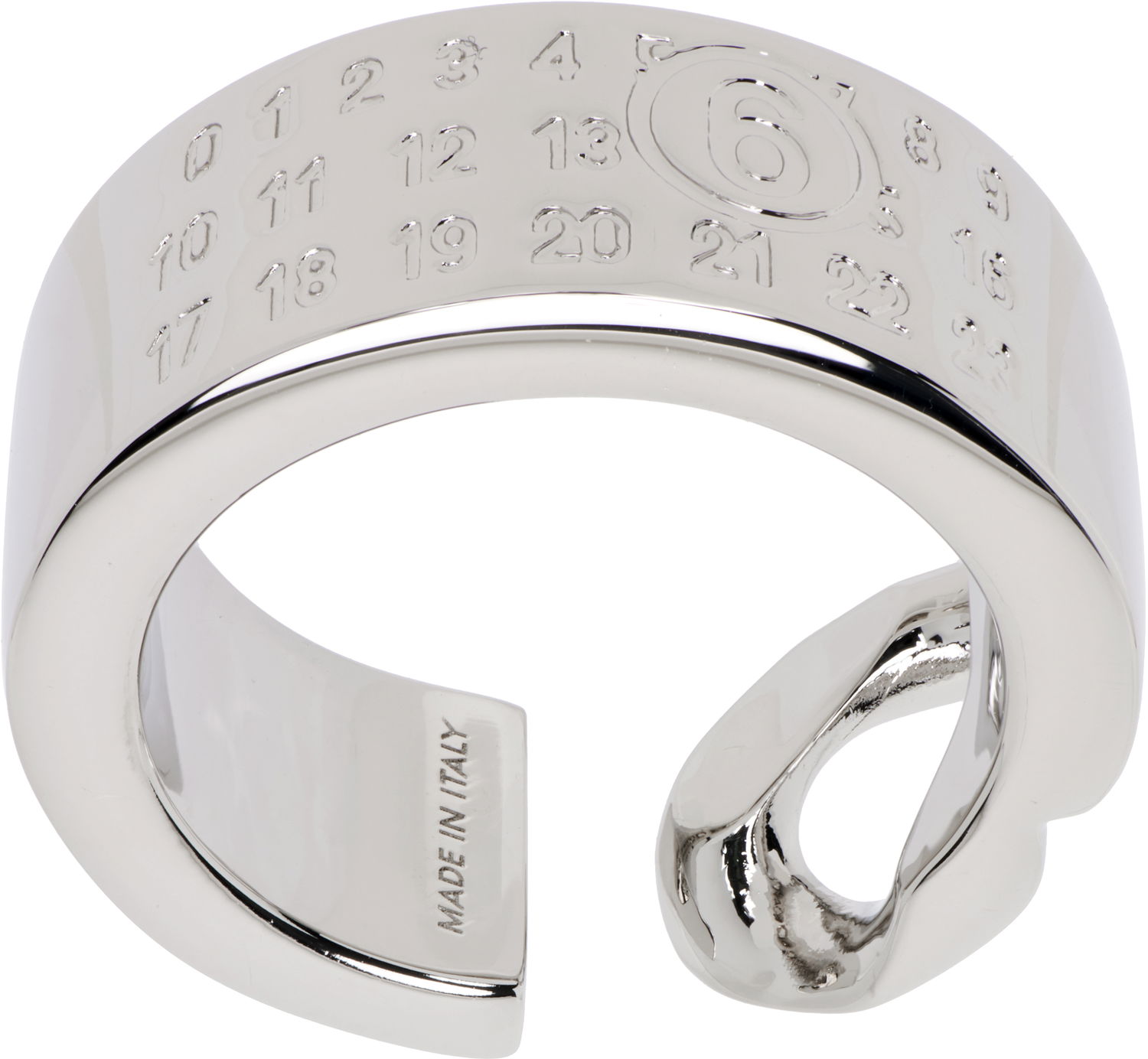 Ring Maison Margiela Minimal Numeric Cuff Ring Metalisk | SM6UQ0103 P8371, 0