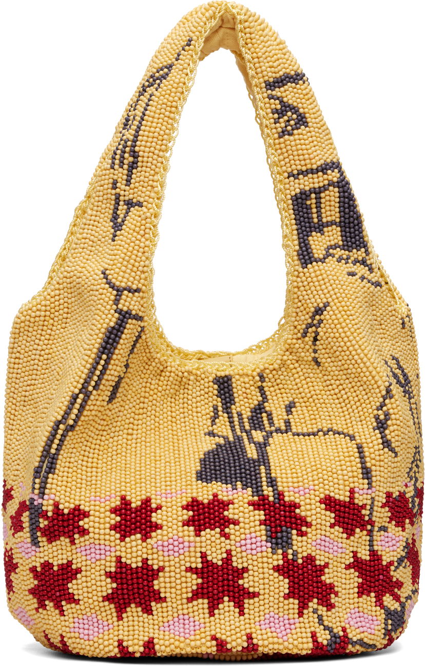 Mulepose JW Anderson JW Anderson Mini Patterned Beaded Shopper Tote Flerfarvet | HB0744-FA0471