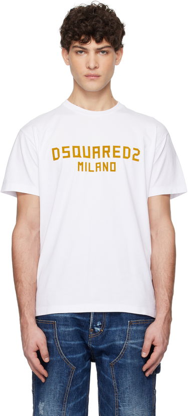 T-shirt DSQUARED2 Dsquared2 Cool Fit Milano T-Shirt Hvid | S74GD1418_D20020, 0